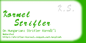 kornel strifler business card